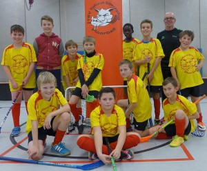 Bild des U-11-Teams, das auf Platz 1 der Hessenliga-Tabelle steht.