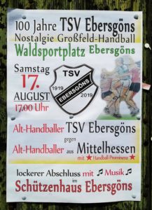 Plakat zum Großfeld-Handball
