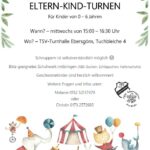 Plakat mit der Einladung zum Kinderturnen des TSV Ebersgöns