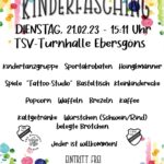 Plakat zum Kinderfasching 2023