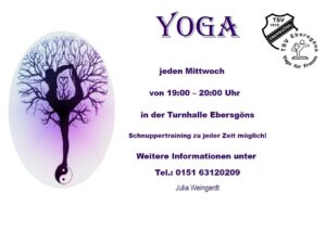 Flyer zum Yoga-Kurs des TSV